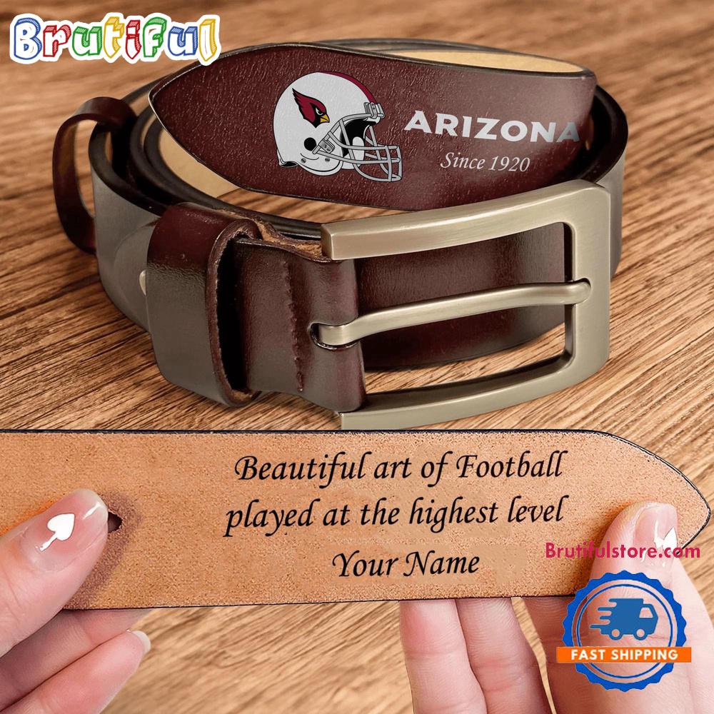 NFL Arizona Cardinals Custom Name Leather Belt NFL Arizona Cardinals Custom Name Leather Belt