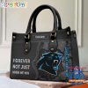 NFL Carolina Panthers Custom Name Gift For Fans Leather Hand Bag