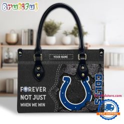 NFL Indianapolis Colts Custom Name Gift For Fans Leather Hand Bag