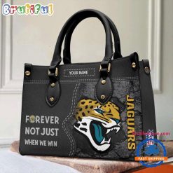 NFL Jacksonville Jaguars Custom Name Gift For Fans Leather Hand Bag