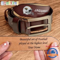 NFL Jacksonville Jaguars Custom Name Leather Belt