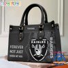 NFL Las Vegas Raiders Custom Name Gift For Fans Leather Hand Bag