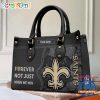 NFL New Orleans Saints Custom Name Gift For Fans Leather Hand Bag