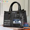 NFL Seattle Seahawks Custom Name Gift For Fans Leather Hand Bag